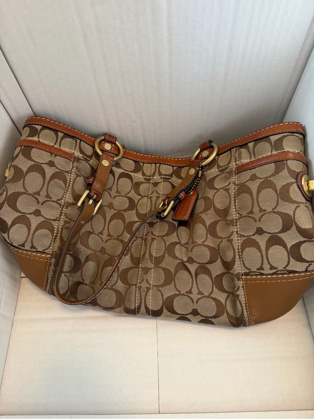 Coach Vintage Signature Canvas Shoulder Bag